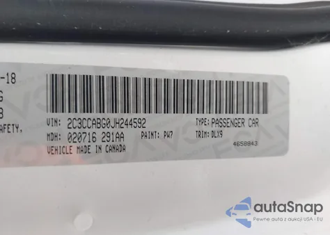 2018 Chrysler 300 300S из США, поврежденный, VIN 2C3CCABG0JH244592